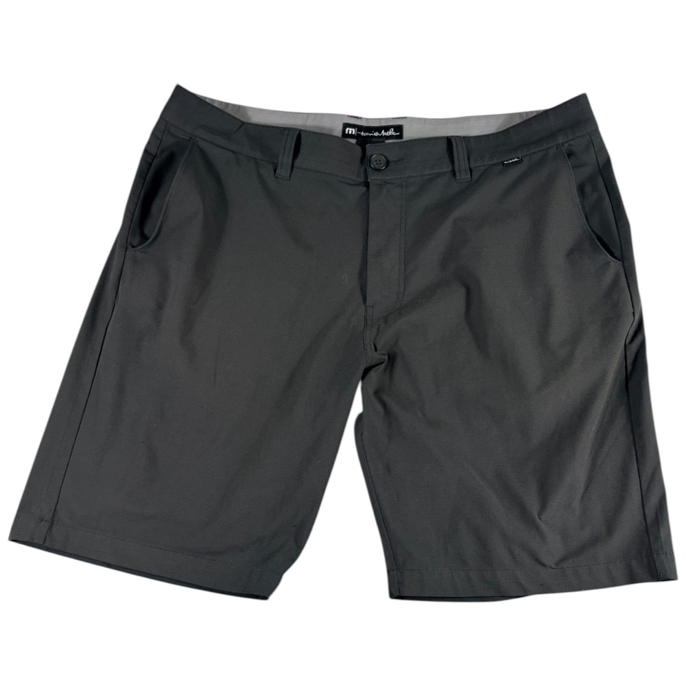 Travis Mathew Shorts Mens 38 Grey Premium Stretch Lightweight Straight Golf